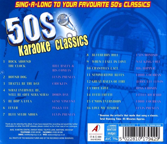 50's Karaoke Classics [CD]