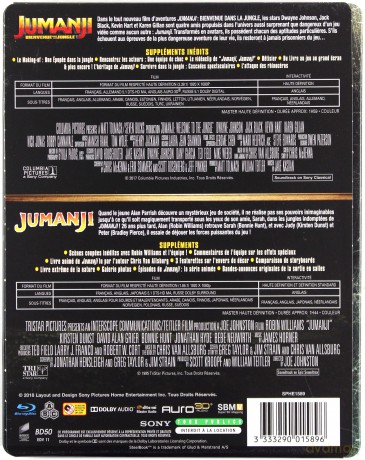 Jumanji / Jumanji: Przygoda w dżungli (steelbook) [2xBlu-Ray]