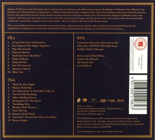 The Rolling Stones: Bridges To Bremen (Live At Weserstadion Bremen 1998) [DVD]+[2CD]