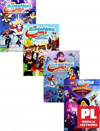 DC Super Hero Girls: Bohater Roku / Galaktyczne Igrzyska / Legendy Atlantydy / Szkoła łotrów / Złodziej Pamięci Pakiet [5DVD]