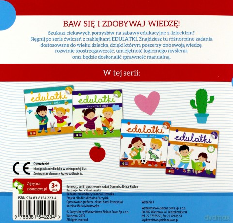 Edulatki Ćwiczenia 3-latka - Dominika Bylica [KSIĄŻKA]