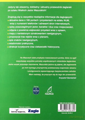 Wielkie Jeziora Mazurskie Przewodnik żeglarski - Krzysztof Siemieński [KSIĄŻKA]