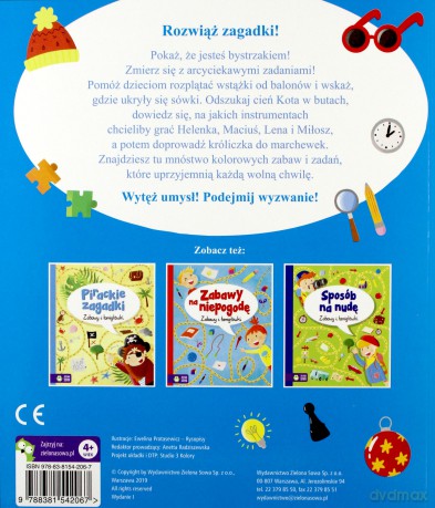 Zabawy i łamigłówki Zagadki dla bystrzaków [KSIĄŻKA]
