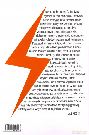 Zapomniane słowa PRL-u i nie tylko - Franciszek Czekierda [KSIĄŻKA]