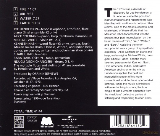 Henderson/Coltrane: The Elements [CD]