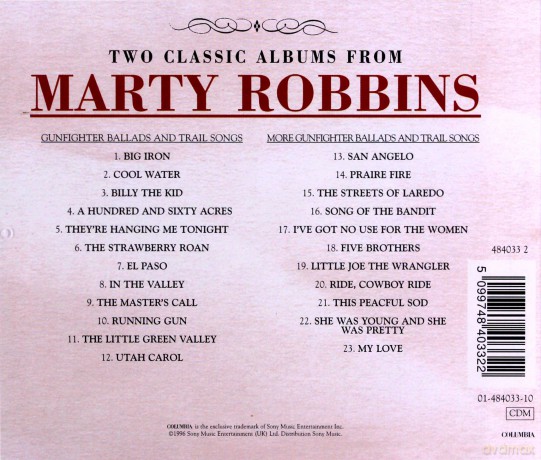 Marty Robbins: Gunfighter Ballads & Trail Songs/More [CD]