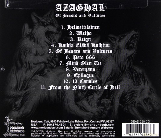 Azaghal: Of Beasts And Vultures [CD]