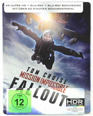Mission: Impossible 6 - Fallout (steelbook) [Blu-Ray 4K]+[Blu-Ray]