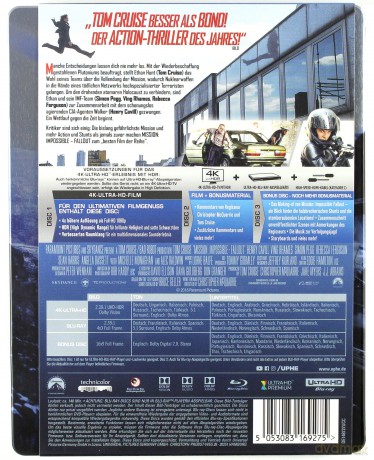 Mission: Impossible 6 - Fallout (steelbook) [Blu-Ray 4K]+[Blu-Ray]