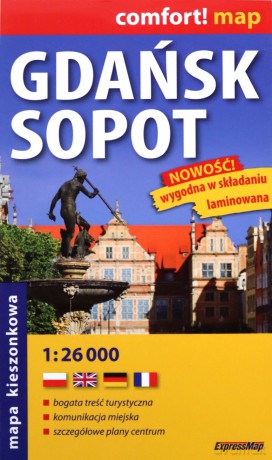 Comfort!map Gdańsk,Sopot 1:26 000 plan, mini 2019
