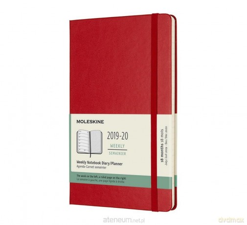 Kalendarz 2019/20 tygodniowy 18ML twardy scarlet red [KALENDARZ]
