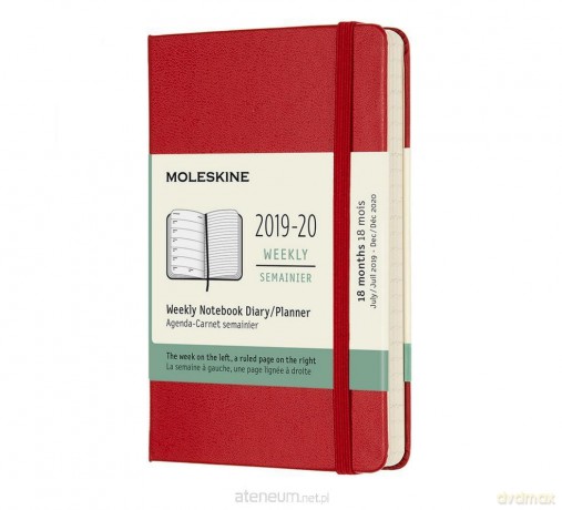 Kalendarz 2019/20 tygodniowy 18MP twardy scarlet red [KALENDARZ]