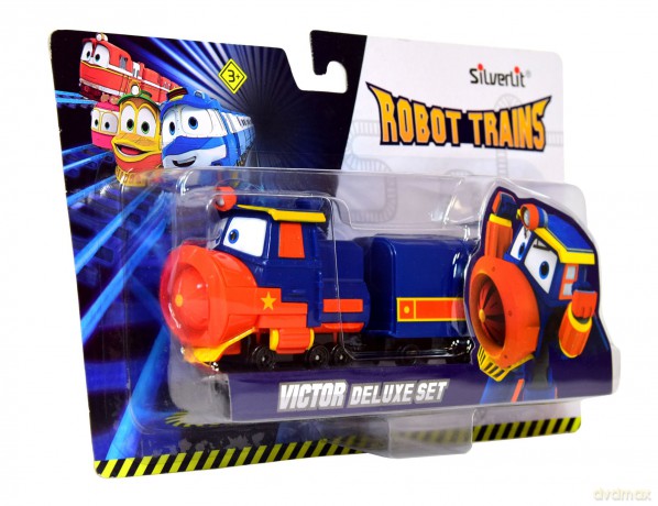 Robot Trains Pojazd z wagonem Victor Deluxe Set