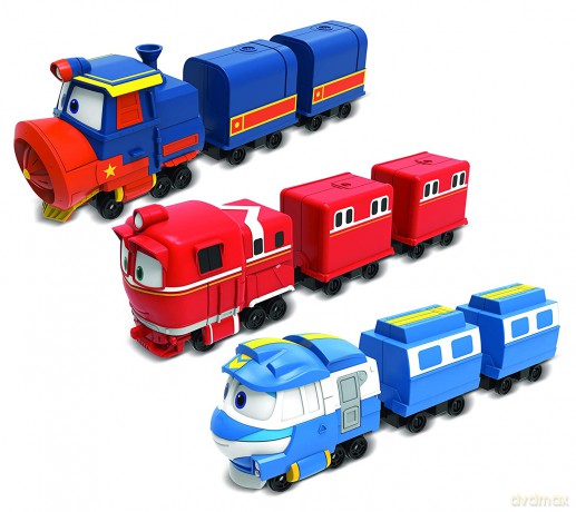 Robot Trains Pojazd z wagonem zestaw deluxe mix