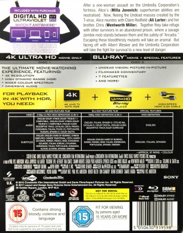 Resident Evil: Afterlife [Blu-Ray 4K]+[Blu-Ray]