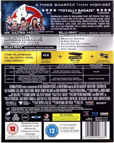 Ghostbusters (Pogromcy duchów) [Blu-Ray 4K]+[Blu-Ray]