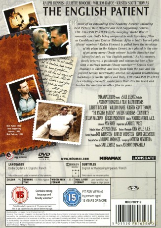 The English Patient (Angielski pacjent) [DVD]