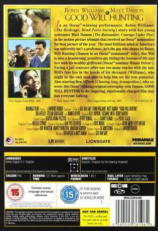 Good Will Hunting (Buntownik z wyboru) [DVD]