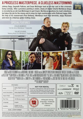 Mortdecai (Bezwstydny Mortdecai) [DVD]