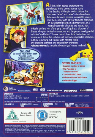 Pokemon Heroes (Bohaterowie) [DVD]