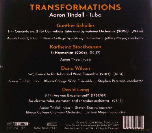 Aaron Tindall: Transformations [CD]