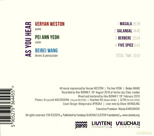 As You Hear: Four Seasonings - Live in Vortex [CD]