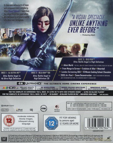 Alita: Battle Angel [Blu-Ray 4K]+[Blu-Ray 3D]+[Blu-Ray]