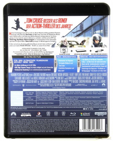 Mission: Impossible 6 - Fallout [Blu-Ray 4K]+[2xBlu-Ray]