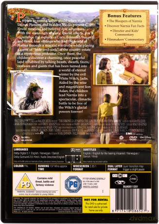 The Chronicles Of Narnia - The Lion The Witch And The Wardrobe (Opowieści z Narnii: Lew, Czarownica i stara szafa) [DVD]