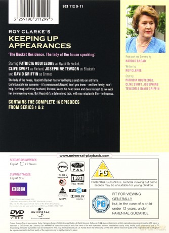 Keeping Up Appearances Season 1 & 2 (Co ludzie powiedzą) (BBC) [3DVD]