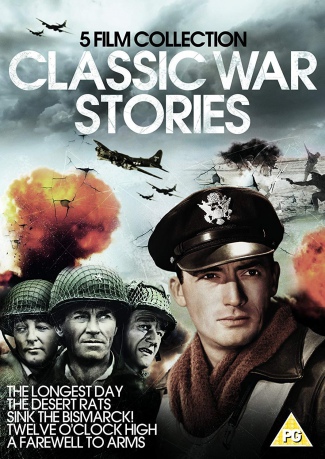 Classic War Stories - 5 Film Collection (Najdłuższy dzień / Z jasnego nieba / Pożegnanie z bronią / Szczury pustyni / Pustynny lis / Zatopić pancernik Bismarck!) [5DVD]