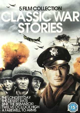 Classic War Stories - 5 Film Collection (Najdłuższy dzień / Z jasnego nieba / Pożegnanie z bronią / Szczury pustyni / Pustynny lis / Zatopić pancernik Bismarck!) [5DVD]