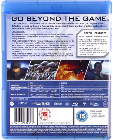 Halo - The Complete Video Collection (Halo: Legendy / Halo 4: Naprzód do świtu / Halo: Nightfall / Halo: Nightfall) [4xBlu-Ray]