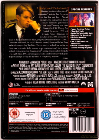 The Talented Mr Ripley (Utalentowany Pan Ripley) [DVD]