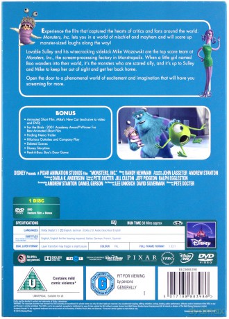Monsters Inc. (Potwory i Spółka) [DVD]