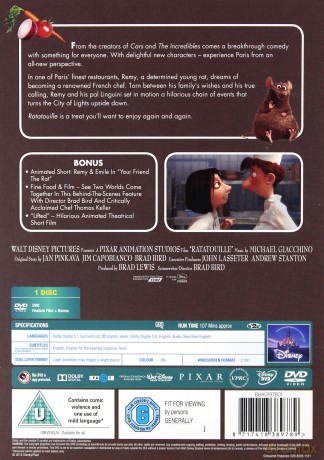 Ratatouille (Ratatuj) (Disney) [DVD]