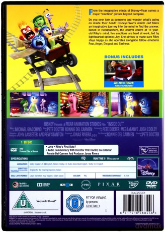 Inside Out (W głowie się nie mieści) [DVD]