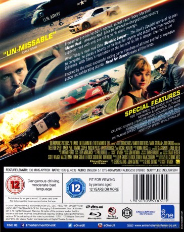 Need for Speed [Blu-Ray]