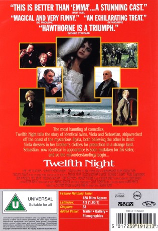 Twelfth Night (Wieczór Trzech Króli) [DVD]