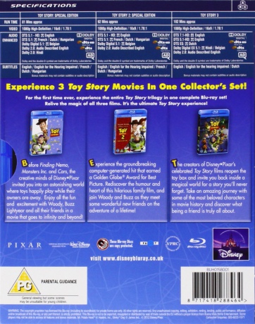 The Complete Toy Story Collection (Toy Story 1-3) [3xBlu-Ray]