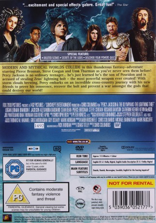 Percy Jackson and the Lightning Thief (Percy Jackson i Bogowie Olimpijscy: Złodziej Pioruna) [DVD]