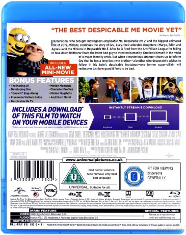 Despicable Me 3 (Gru, Dru i Minionki) [Blu-Ray]