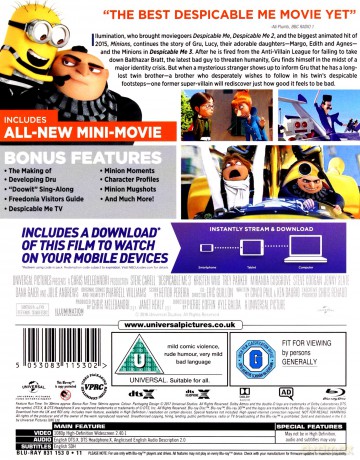 Despicable Me 3 (Gru, Dru i Minionki) [Blu-Ray]