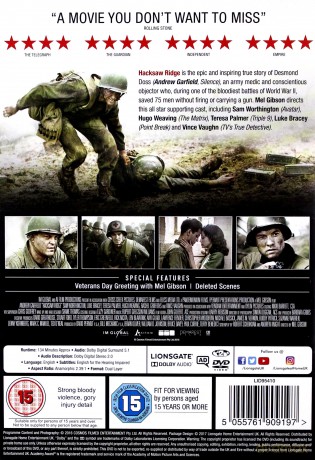 Hacksaw Ridge (Przełęcz ocalonych) [DVD]
