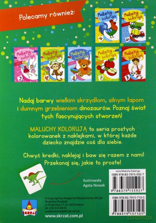 Dinozaury maluchy kolorują [KSIĄŻKA]