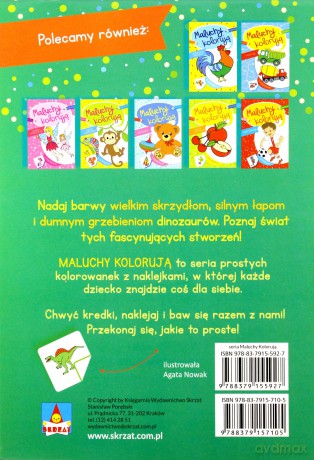 Dinozaury maluchy kolorują [KSIĄŻKA]
