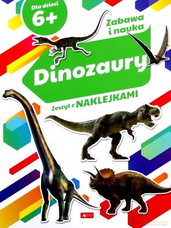Dinozaury zeszyt z naklejkami [KSIĄŻKA]
