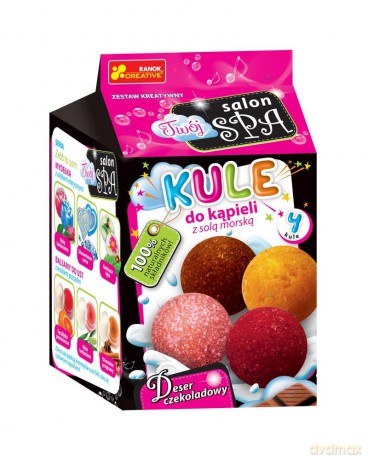 Kule do kąpieli z solą morską Deser czekoladowy