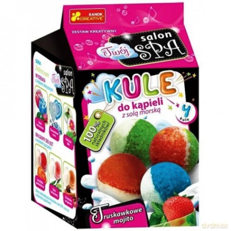 Kule do kąpieli z solą morską Truskawkowe mojito