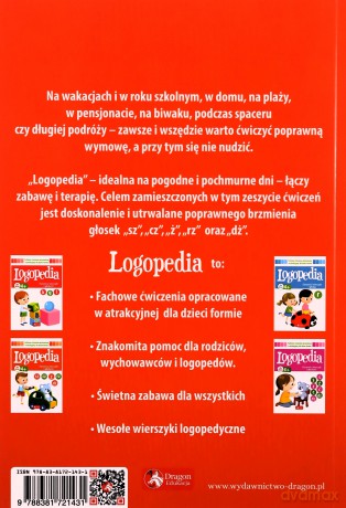Logopedia ćwiczenia i wierszyki z głoskami sz cz dż ż/rz [KSIĄŻKA]